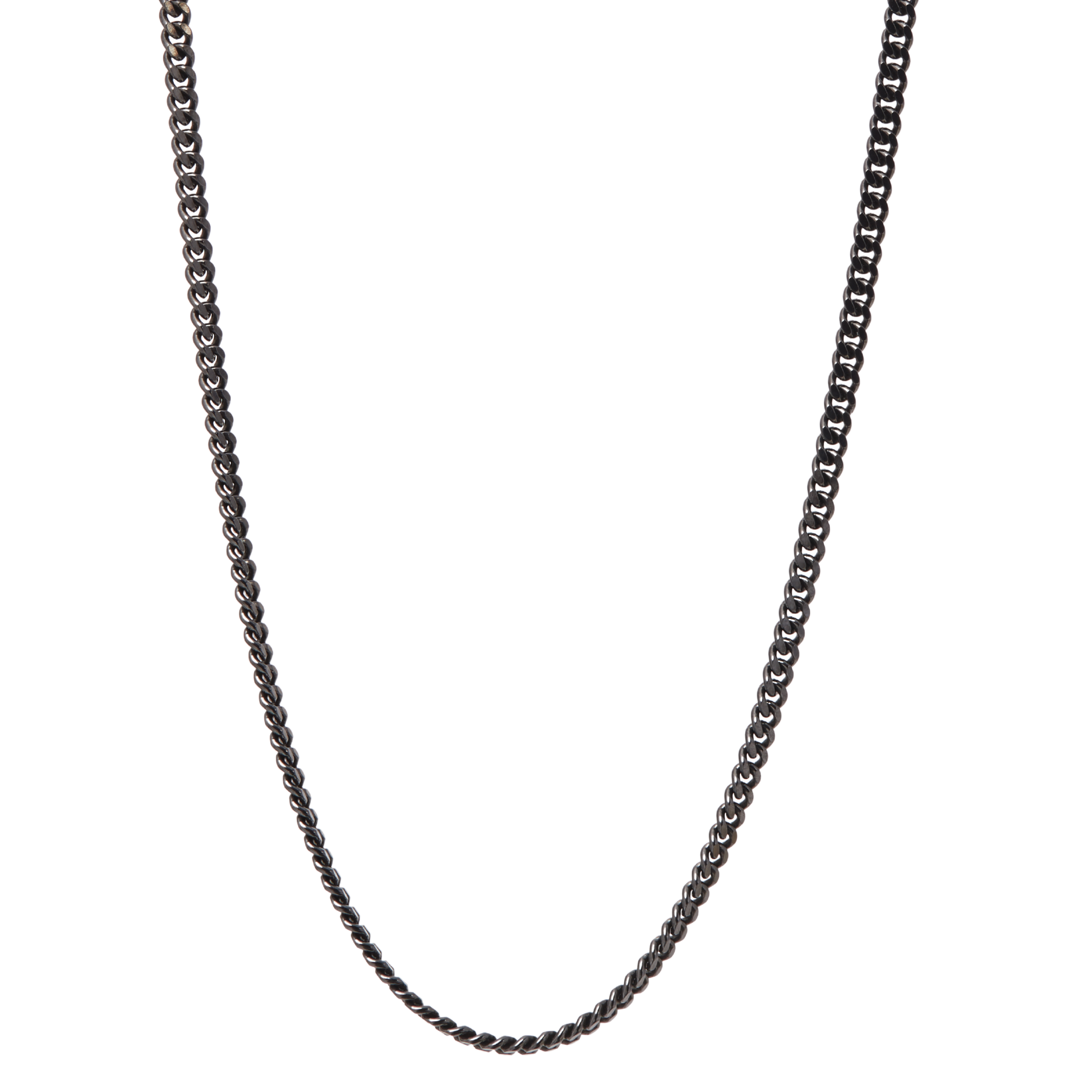 Black Curb Chain Necklace