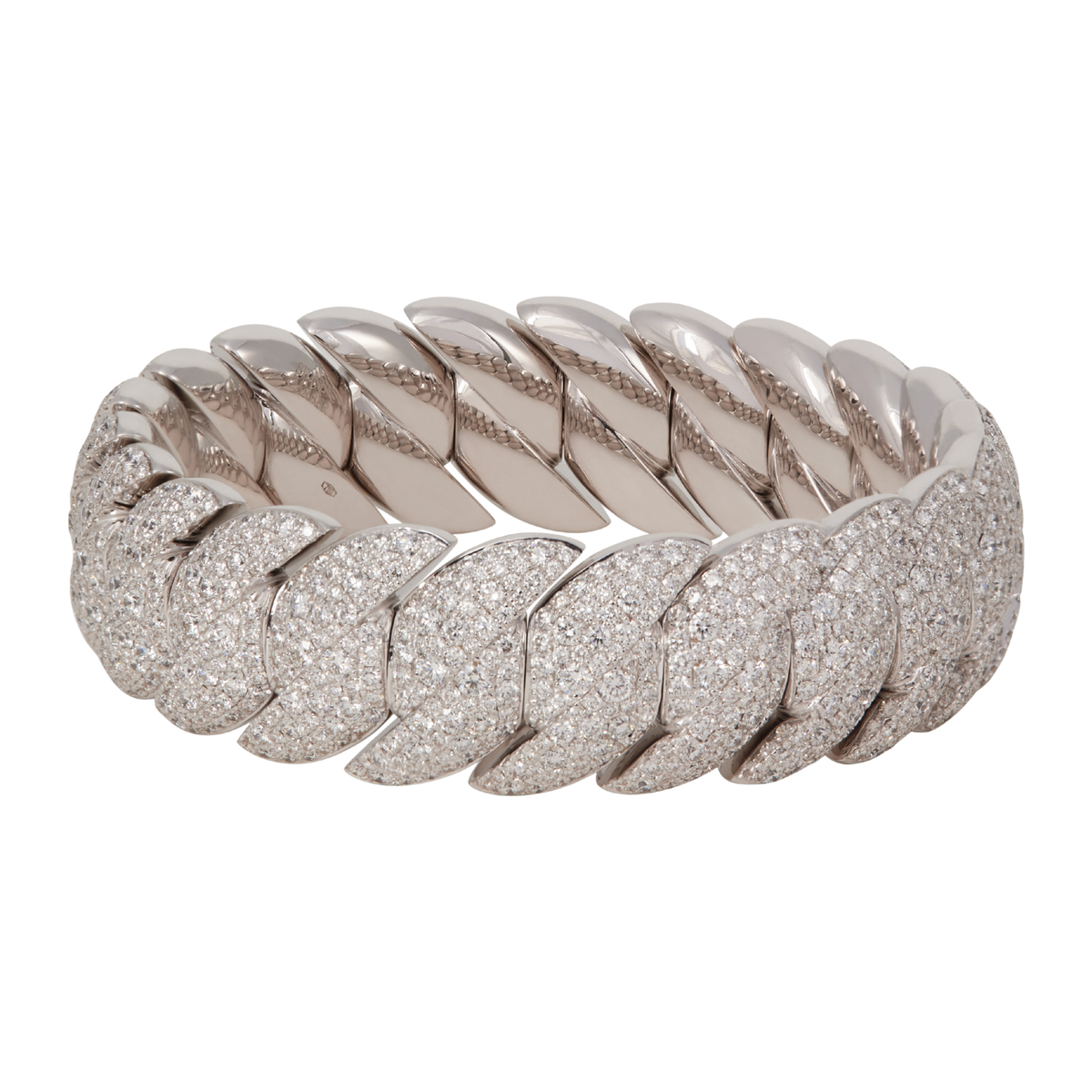 【定価55万円】SIRKEL BRACELET WITH DIAMOND Wave Link Bracelet with Diamonds - Sidney Garber