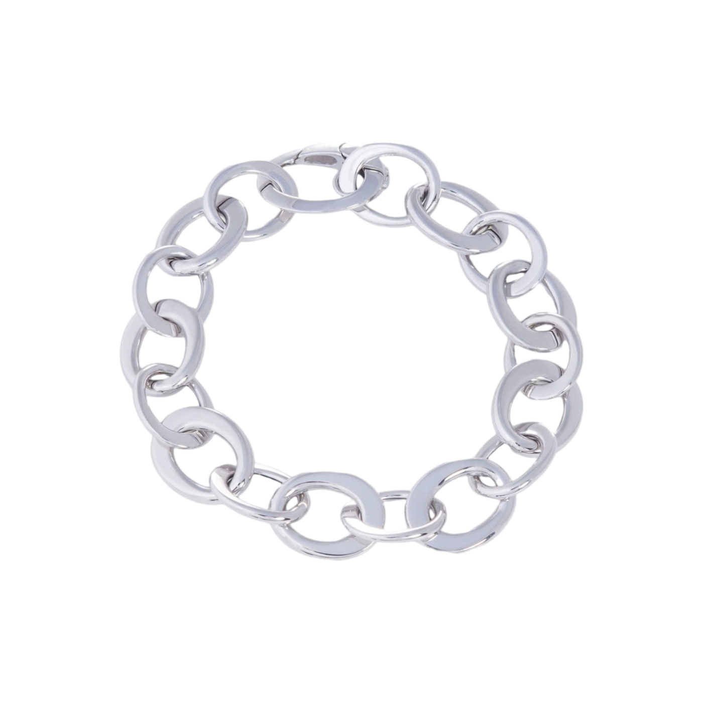 Crescent Link Bracelet | White Gold / 7.5 in (19 cm) | Bracelets Bracelets