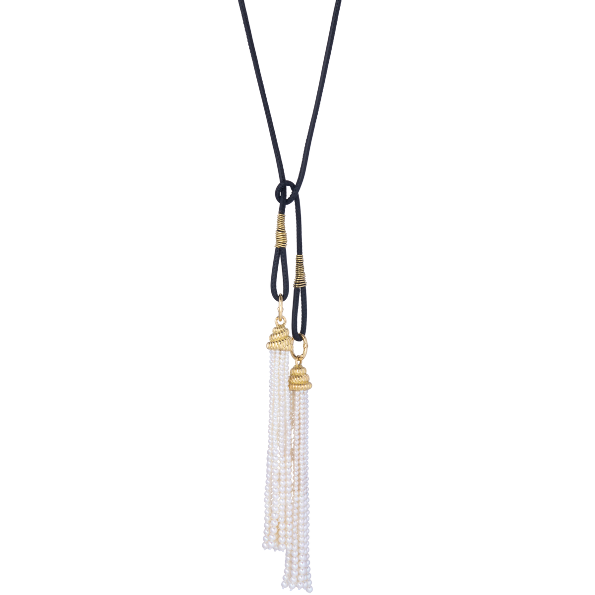 Pearl Cord Tassel Necklace