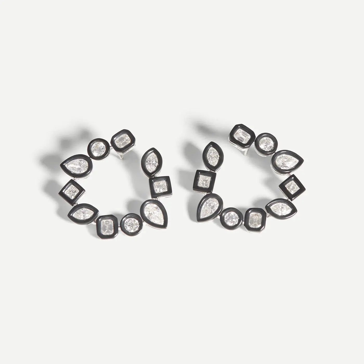 Enamel Diamond Multi Shape Earrings | Earrings