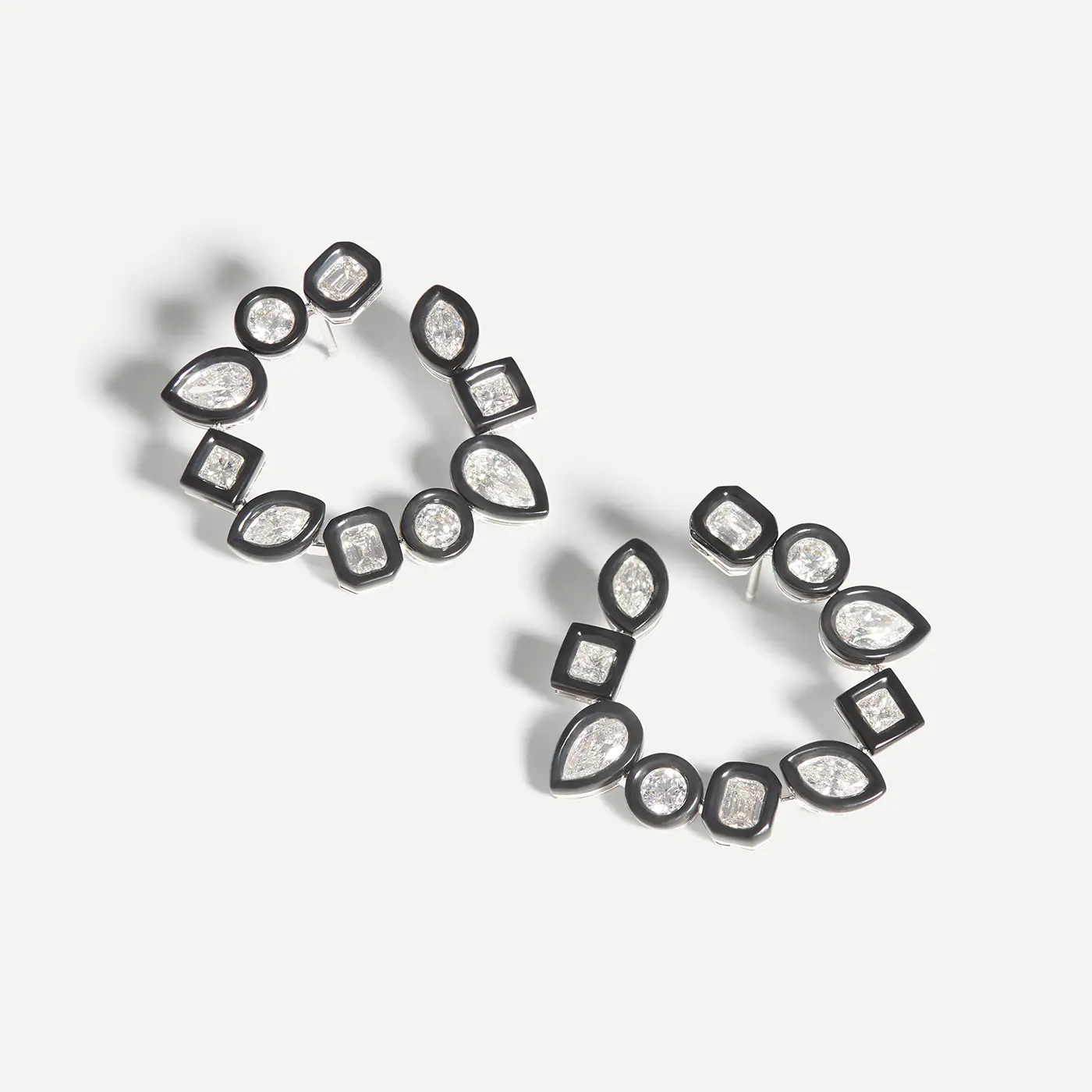 Enamel Diamond Multi Shape Earrings | Earrings