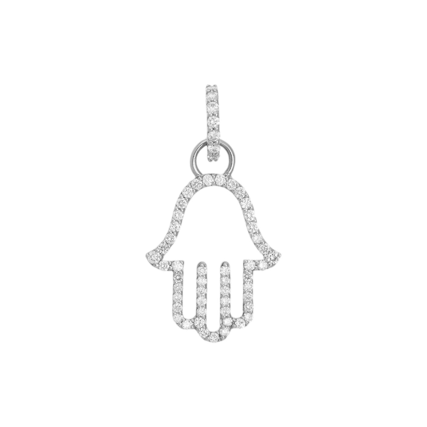 Hamsa Charm with Diamonds | Yellow Gold / 1.25 in (3.2 cm) | Charms Charms & Pendants
