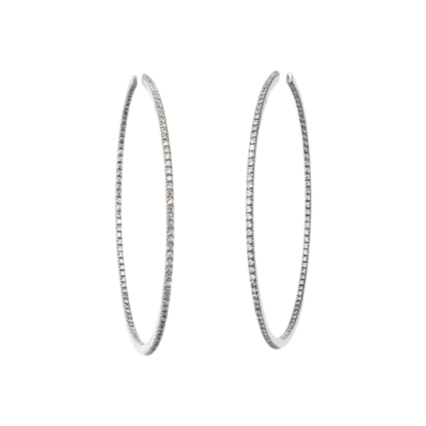 Perfect Hoops with Diamonds | Earrings