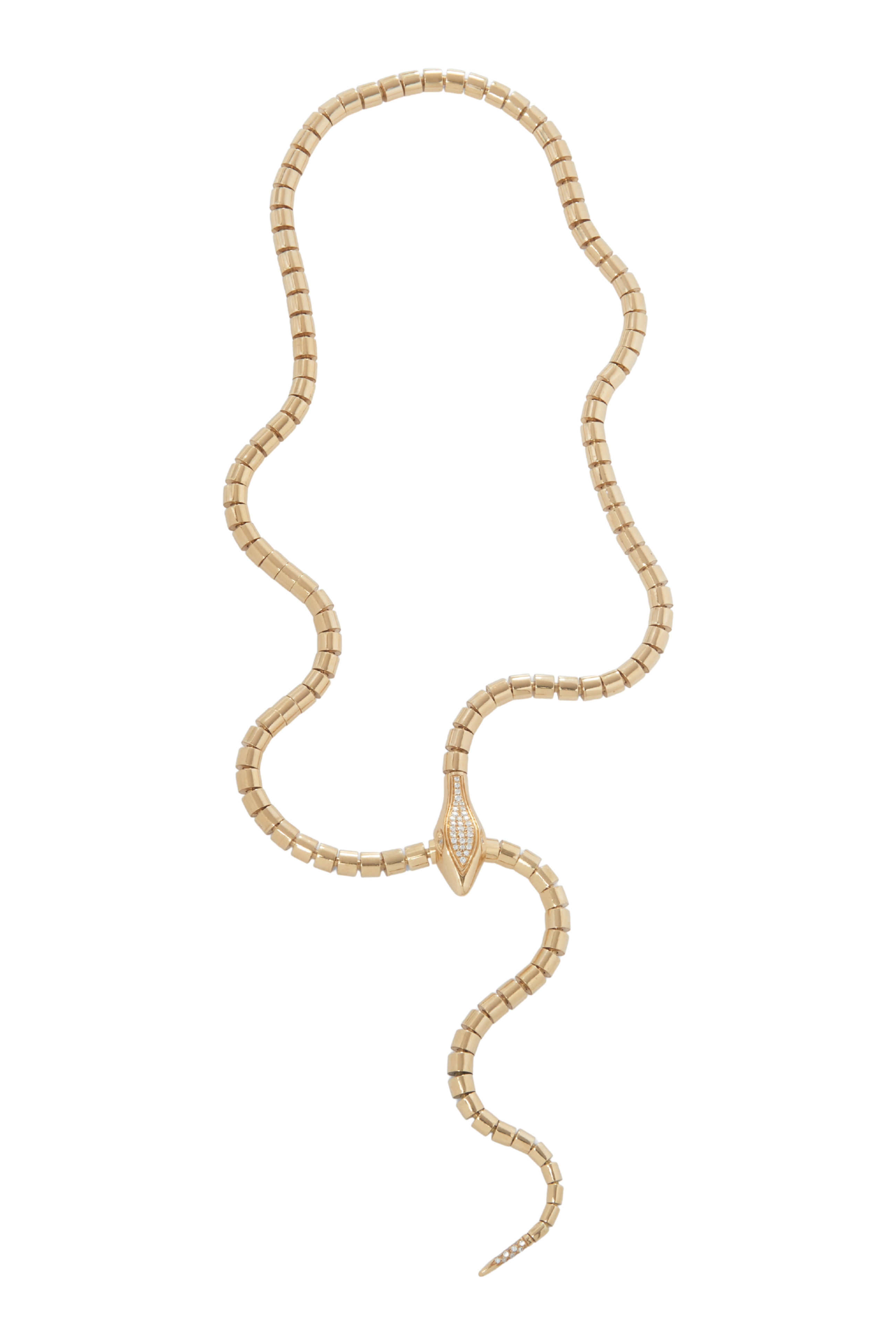 Wrap Around Snake Lariat with Diamonds
