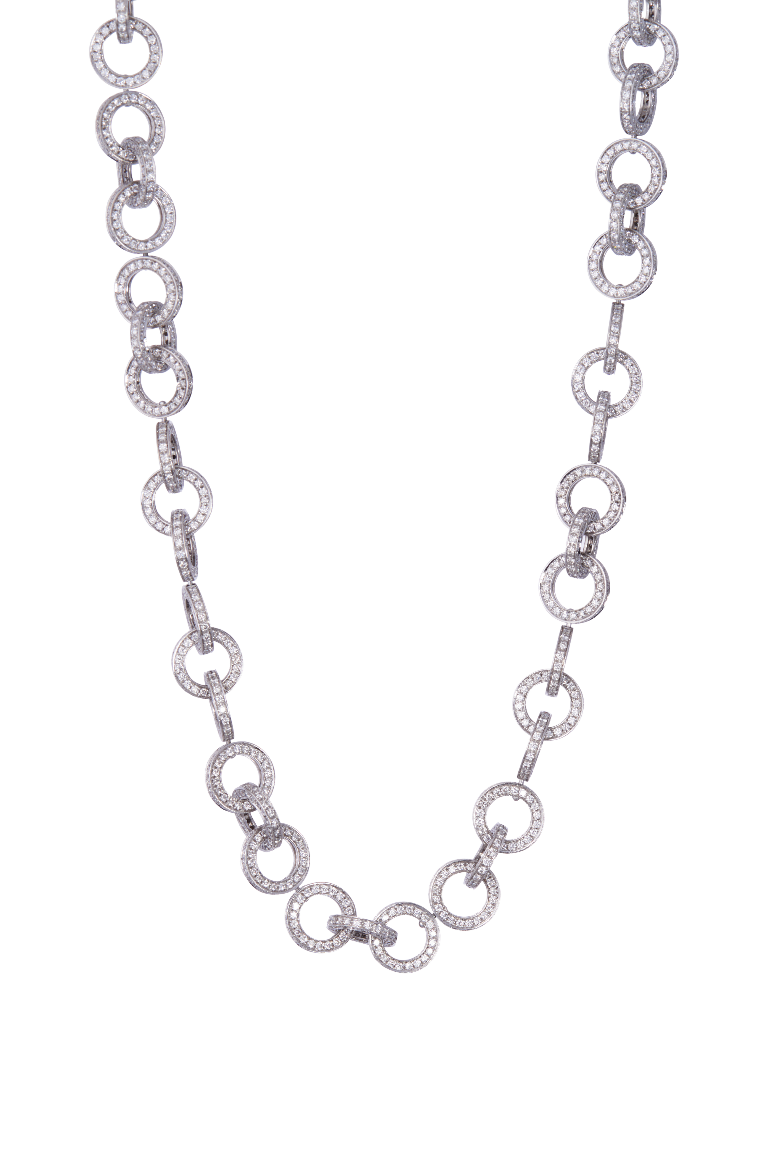 Circles Necklace with Diamonds