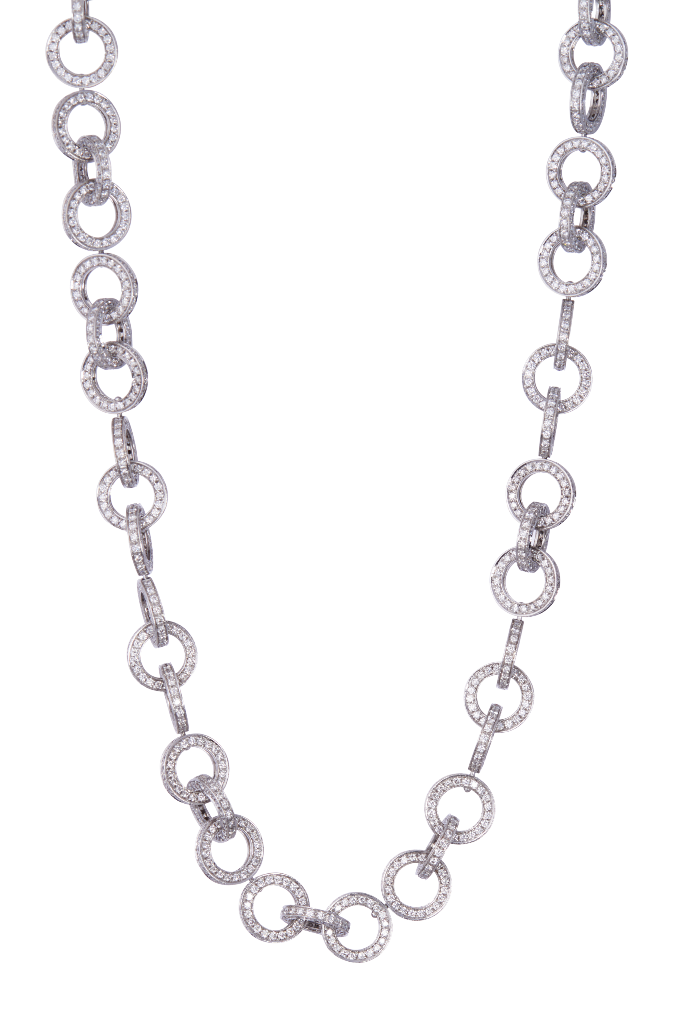 Circles Necklace with Diamonds
