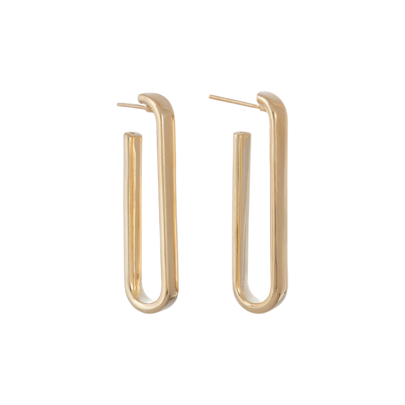 Paperclip Hoop Earrings | Yellow Gold / Regular | Earrings Earrings