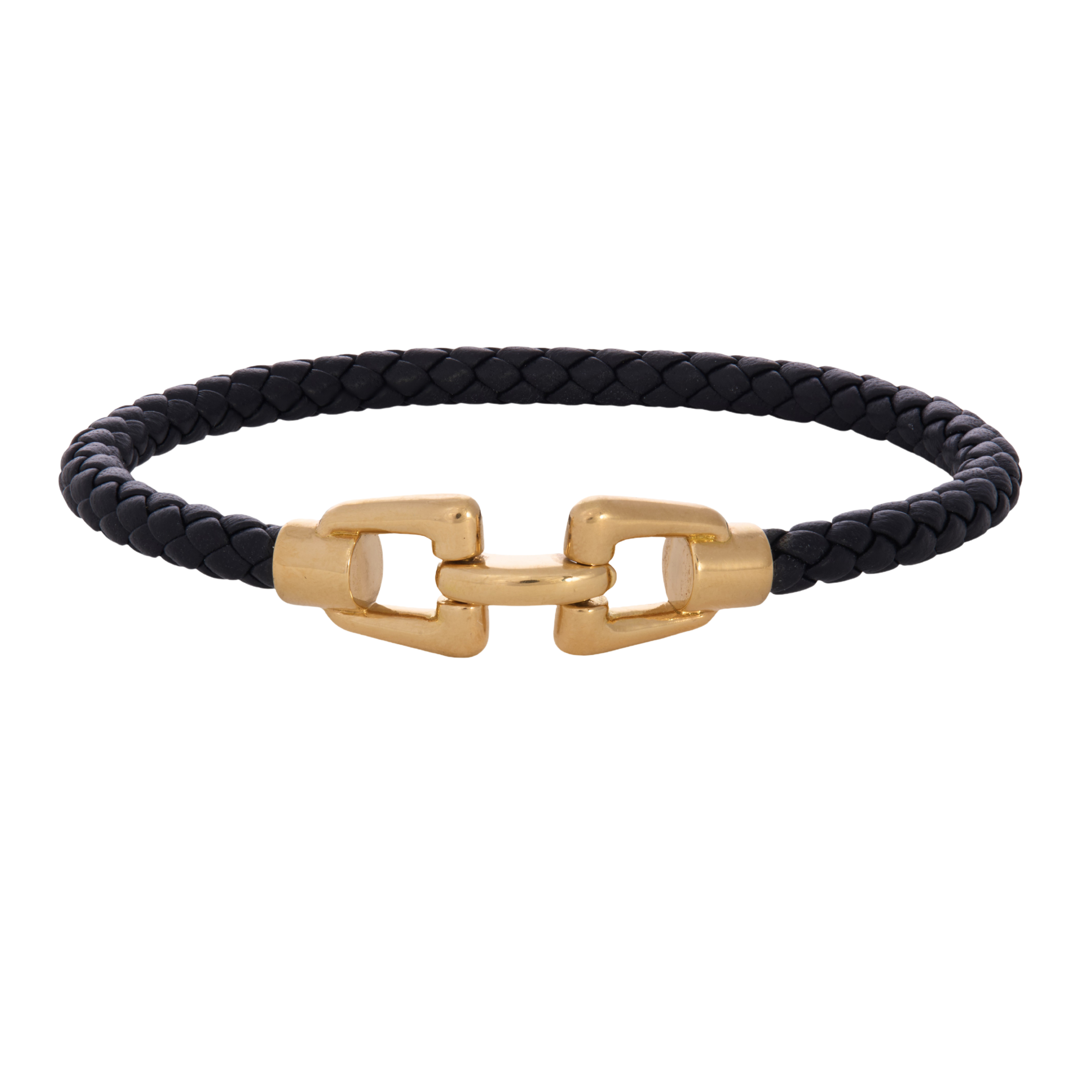 Braided Leather Buckle Bracelet
