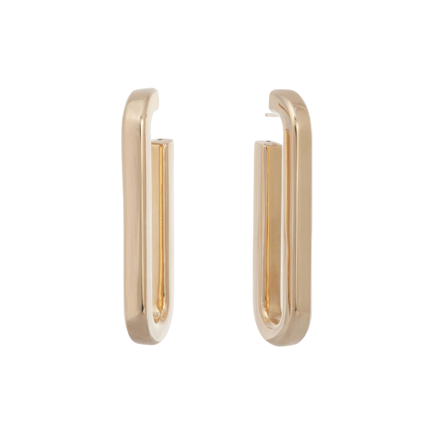 Wide Paperclip Hoop Earrings | Yellow Gold / Wide | Earrings