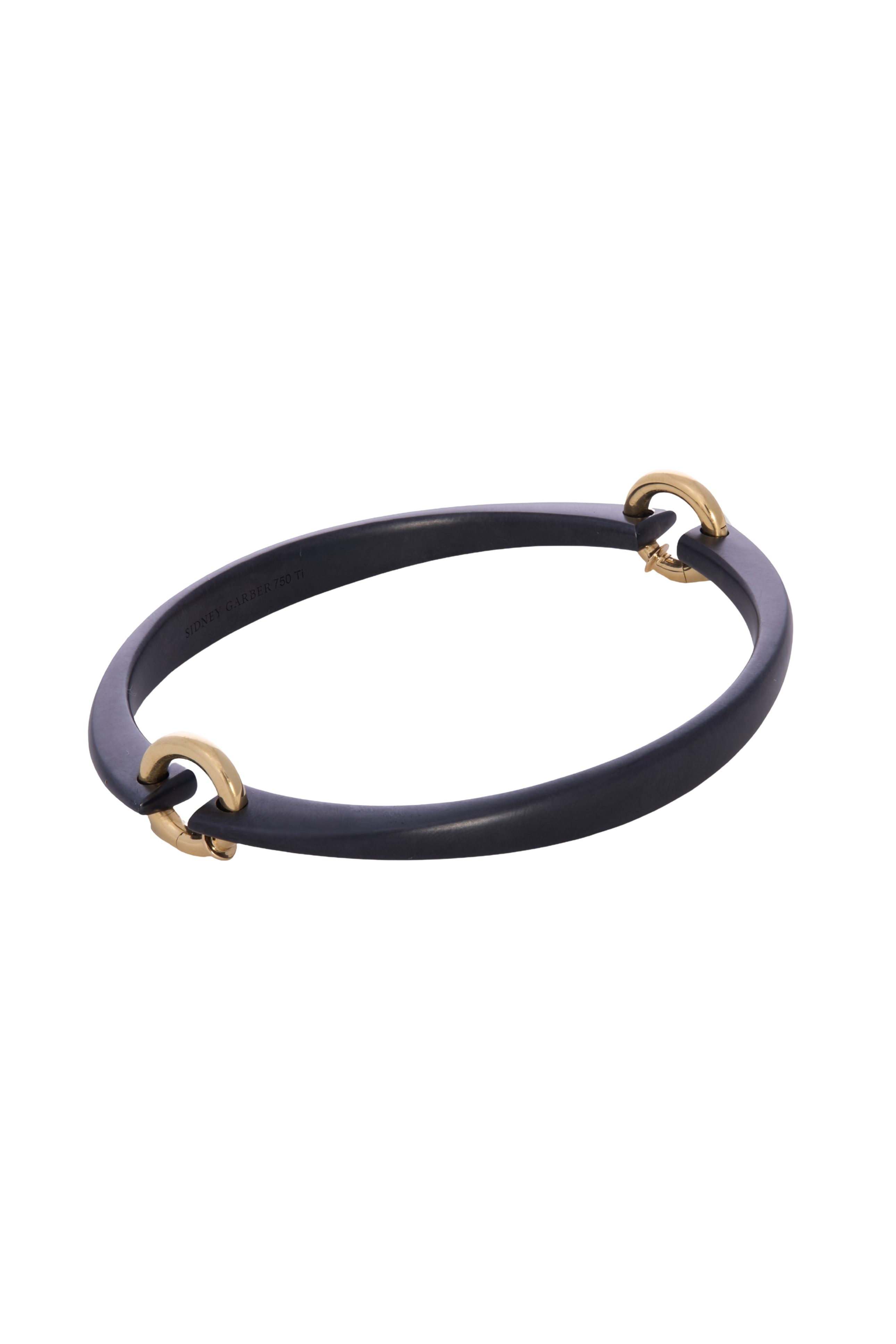 Titanium Bracelet with Yellow Gold Loops