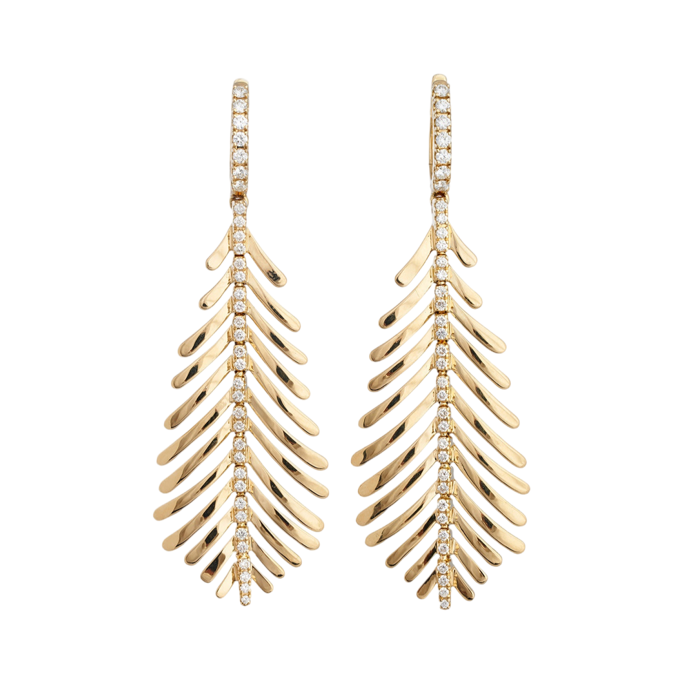 Plume Earrings with Diamond Spine | Earrings