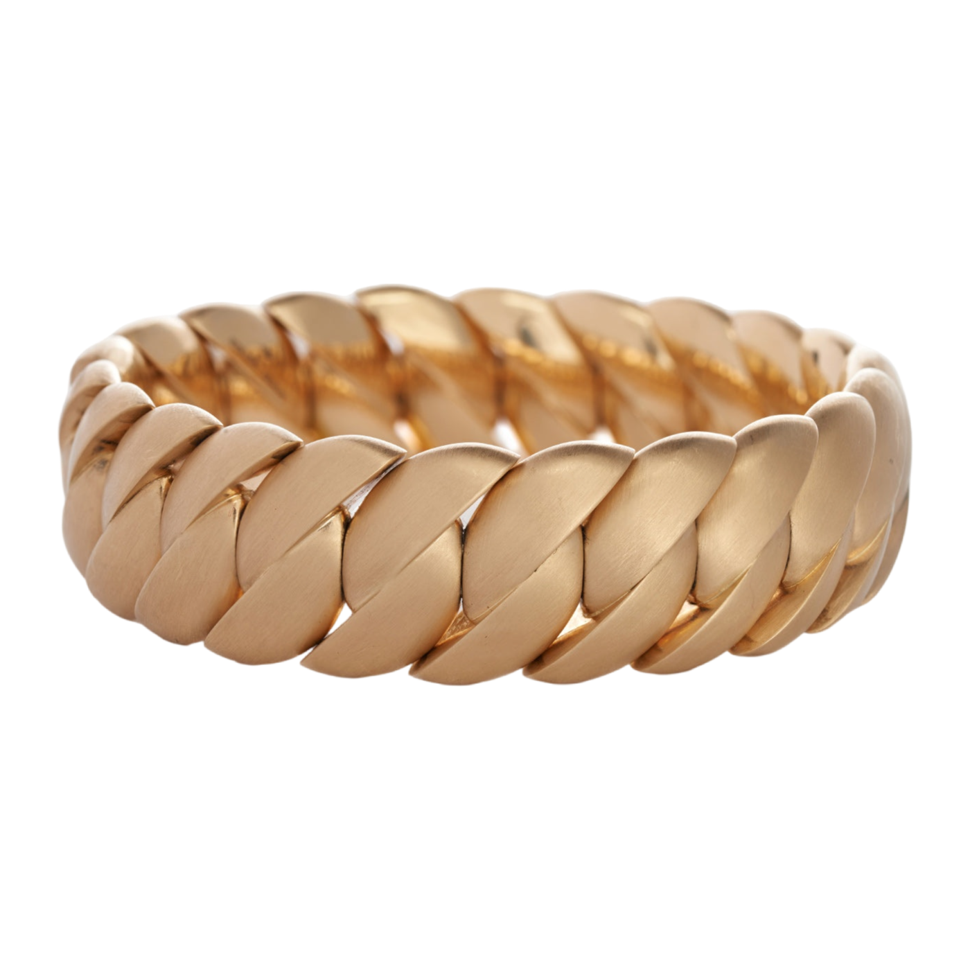 Wave Link Bracelet | Yellow Gold / 6.7 in (17 cm) | Bracelets