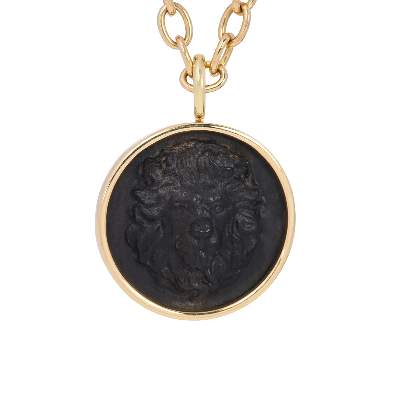 Ebony Lion Head Pendant | Charms
