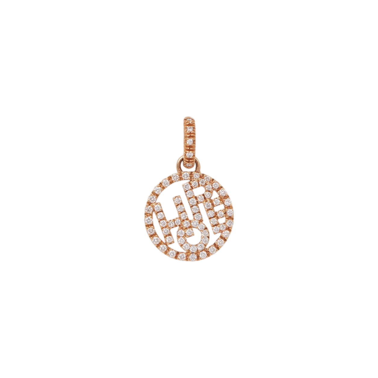 Hope Charm with Diamonds - Small | Rose Gold / 0.5 in (1.25 cm) | Charms