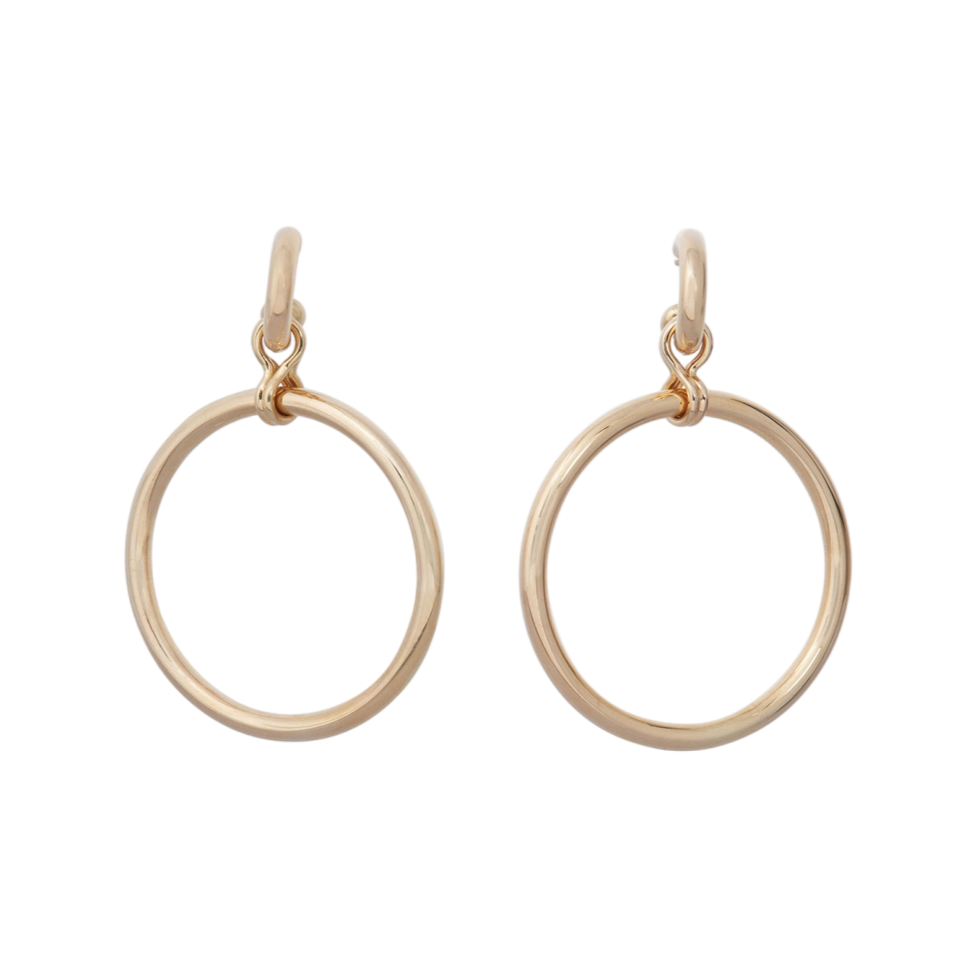 Drop Hoop Earrings | Yellow Gold / 3 in (7.6 cm) | Earrings