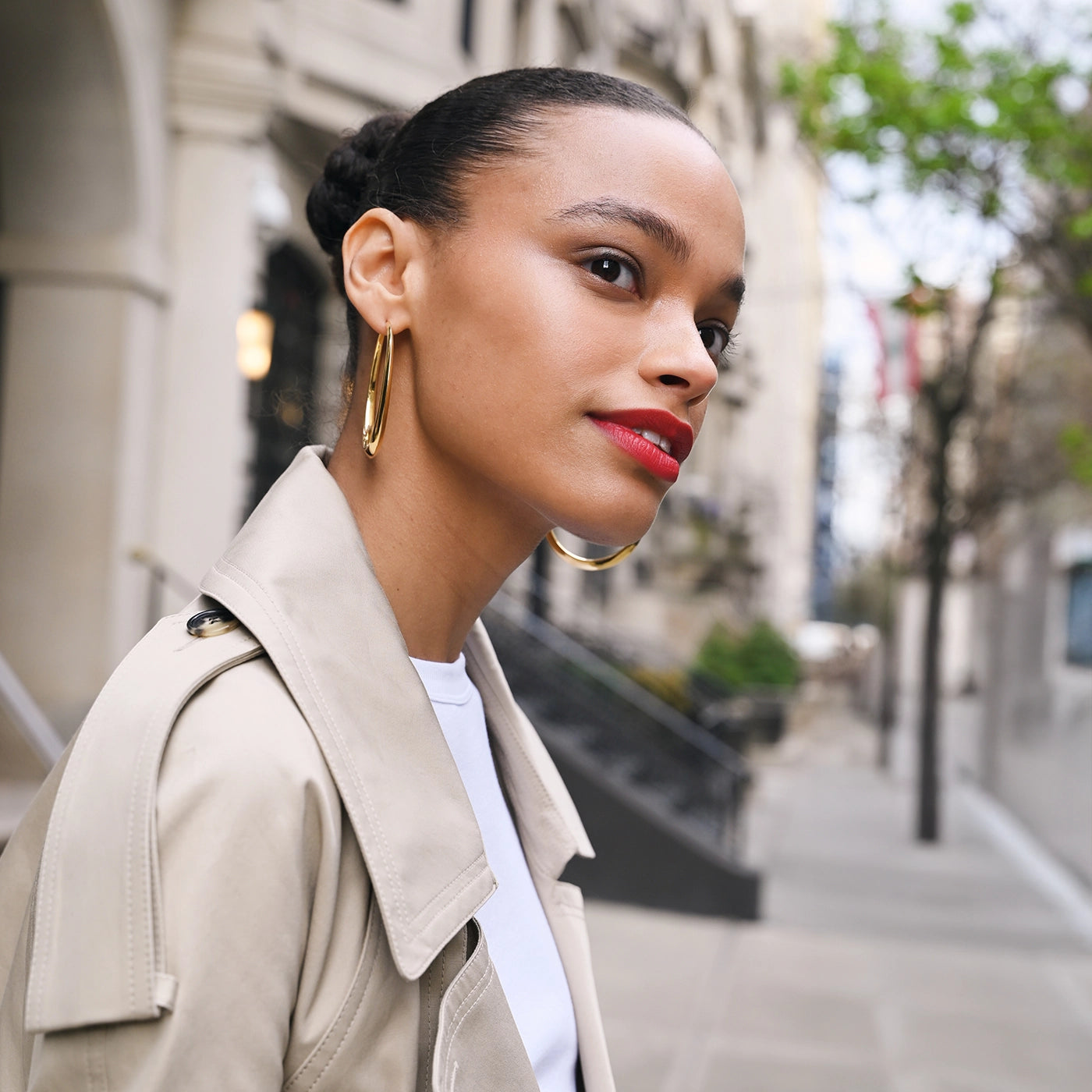 Crescent Hoop Earrings