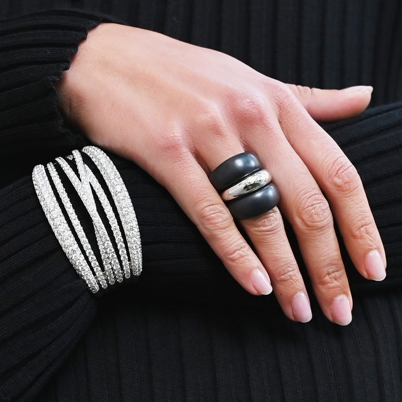 Diamond Pavé Scribble Bracelet