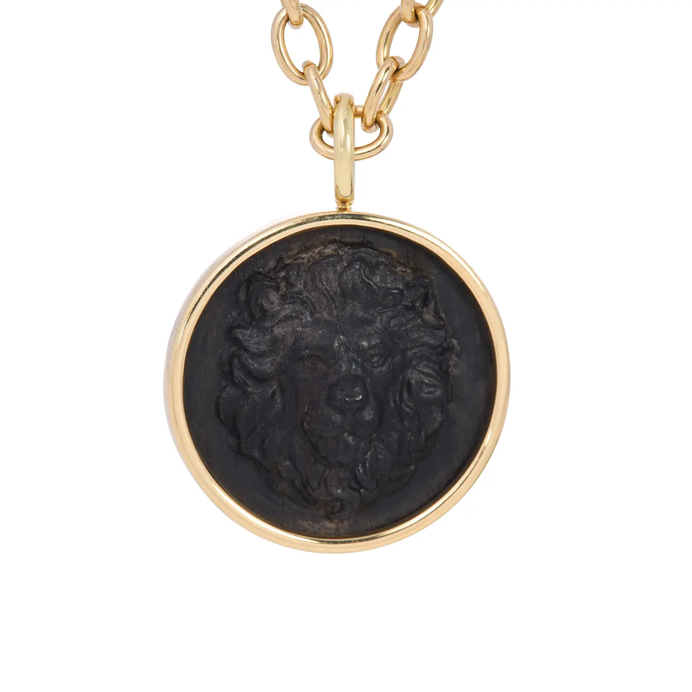 Ebony Lion Head Pendant | Charms