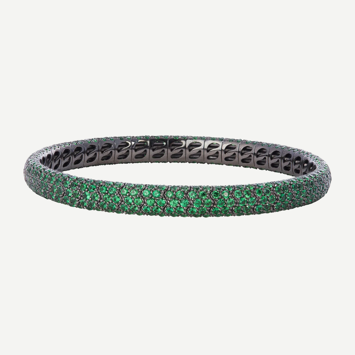 Pavé Stretch Bracelet with Tsavorites