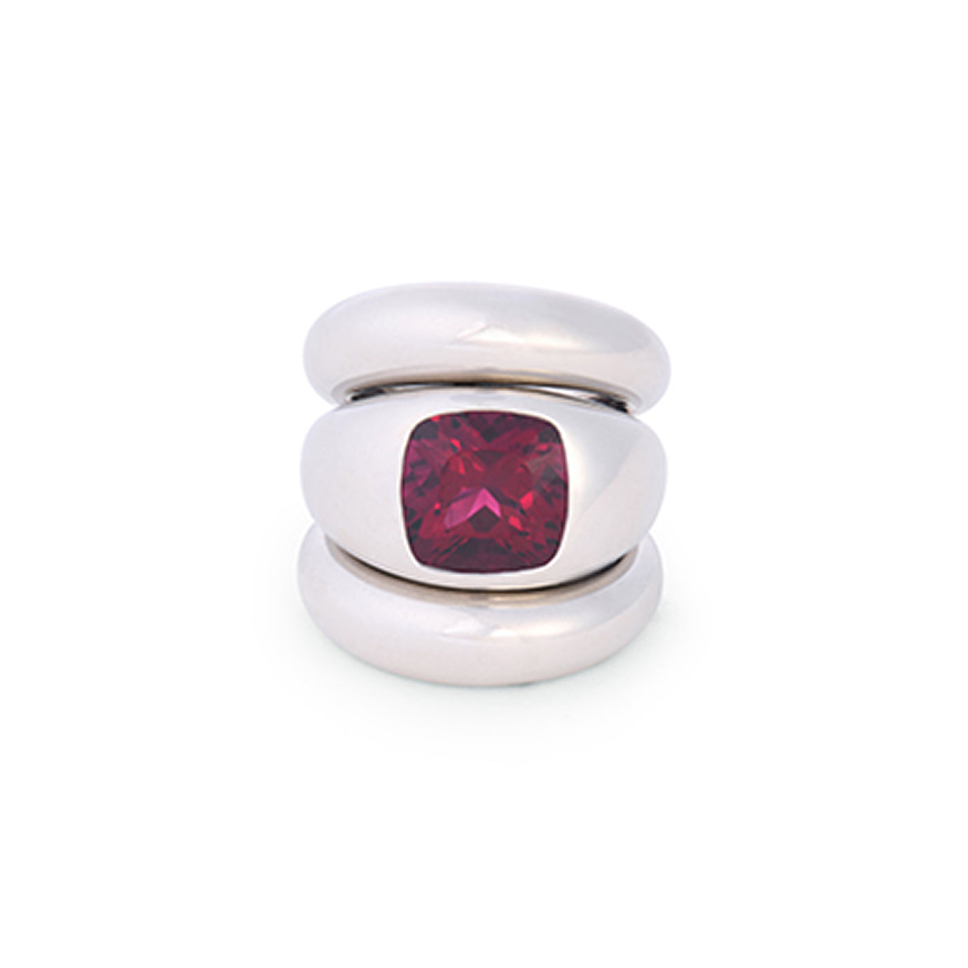 Cushion Rubellite Ring