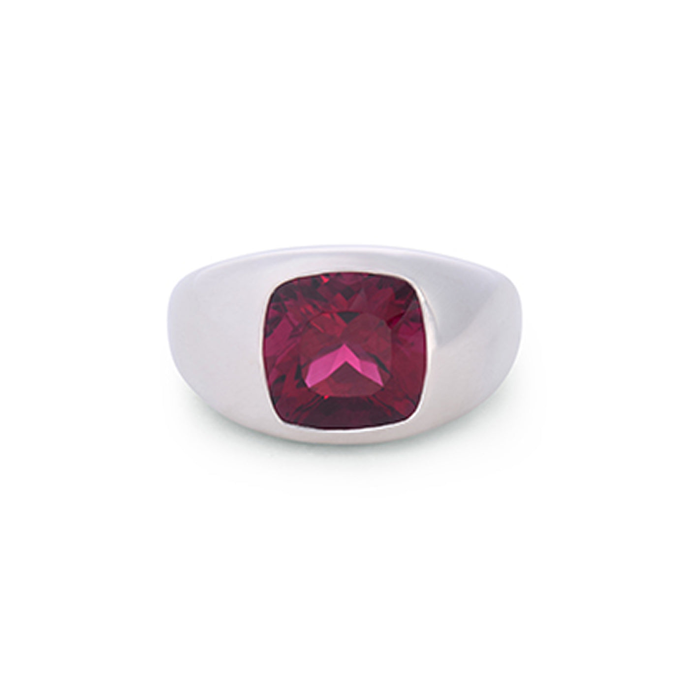Cushion Rubellite Ring