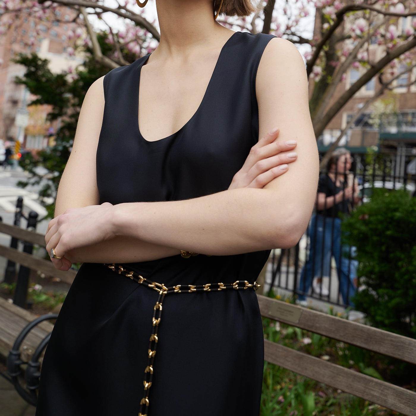 Ebony and Gold Link Necklace