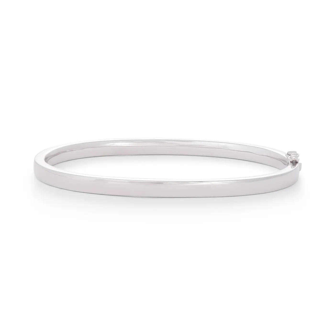 Thin Polished Bangle | White Gold / Thin | Bracelets