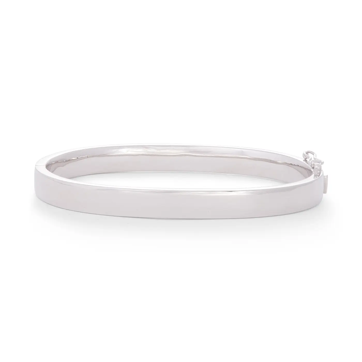 Thin Polished Bangle | White Gold / Thin | Bracelets