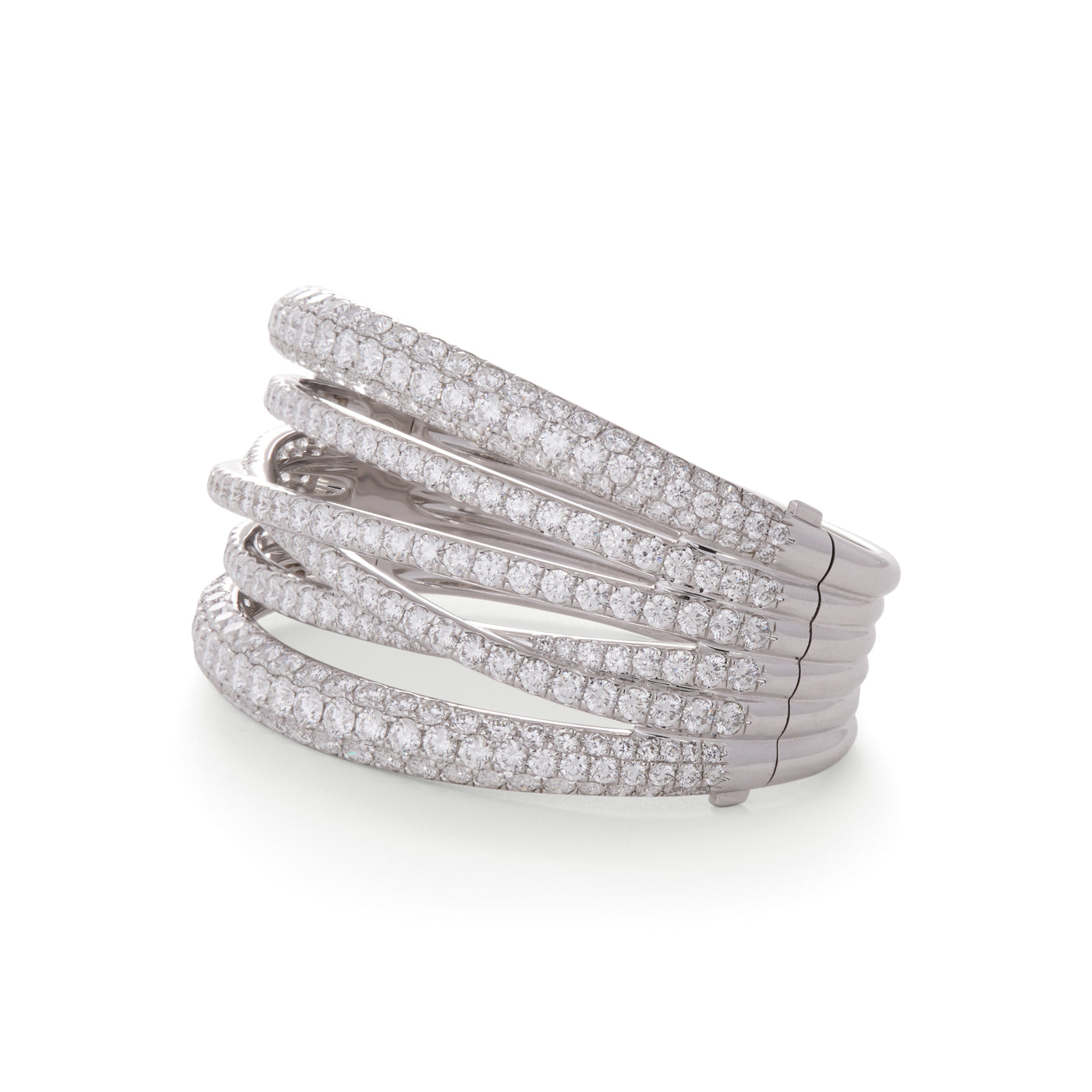 Diamond Pavé Scribble Bracelet | White Gold | Bracelets Bracelets