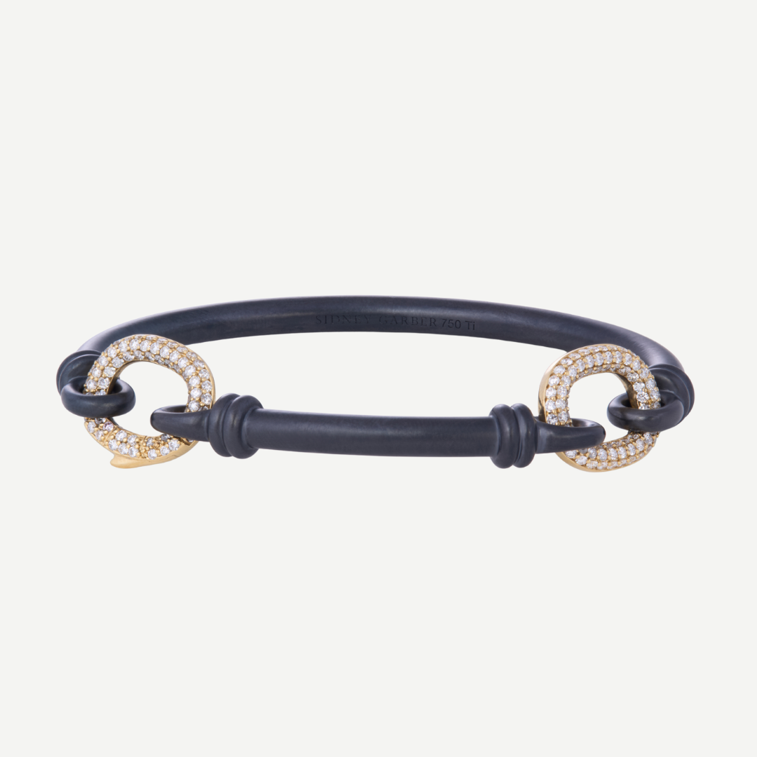 Titanium and Diamond Loop Bracelet