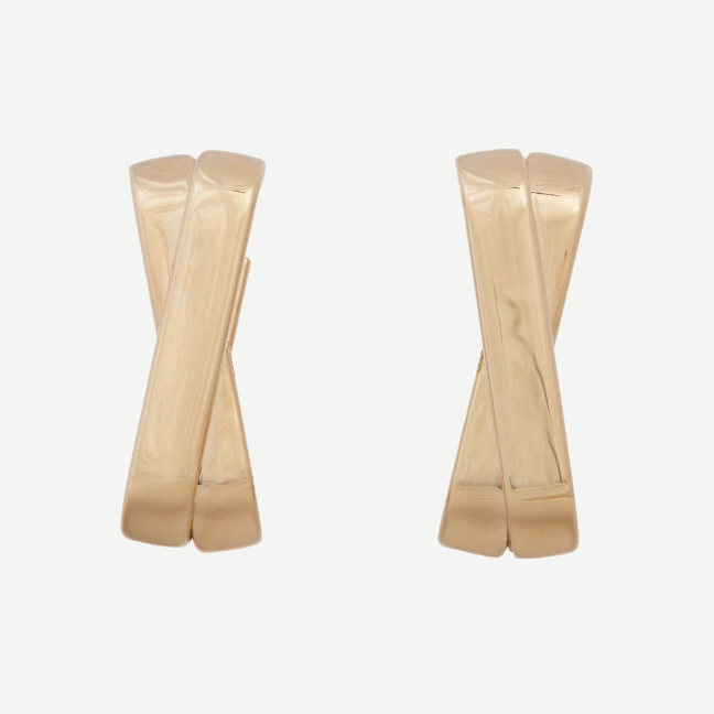 Crossover Paperclip Earrings