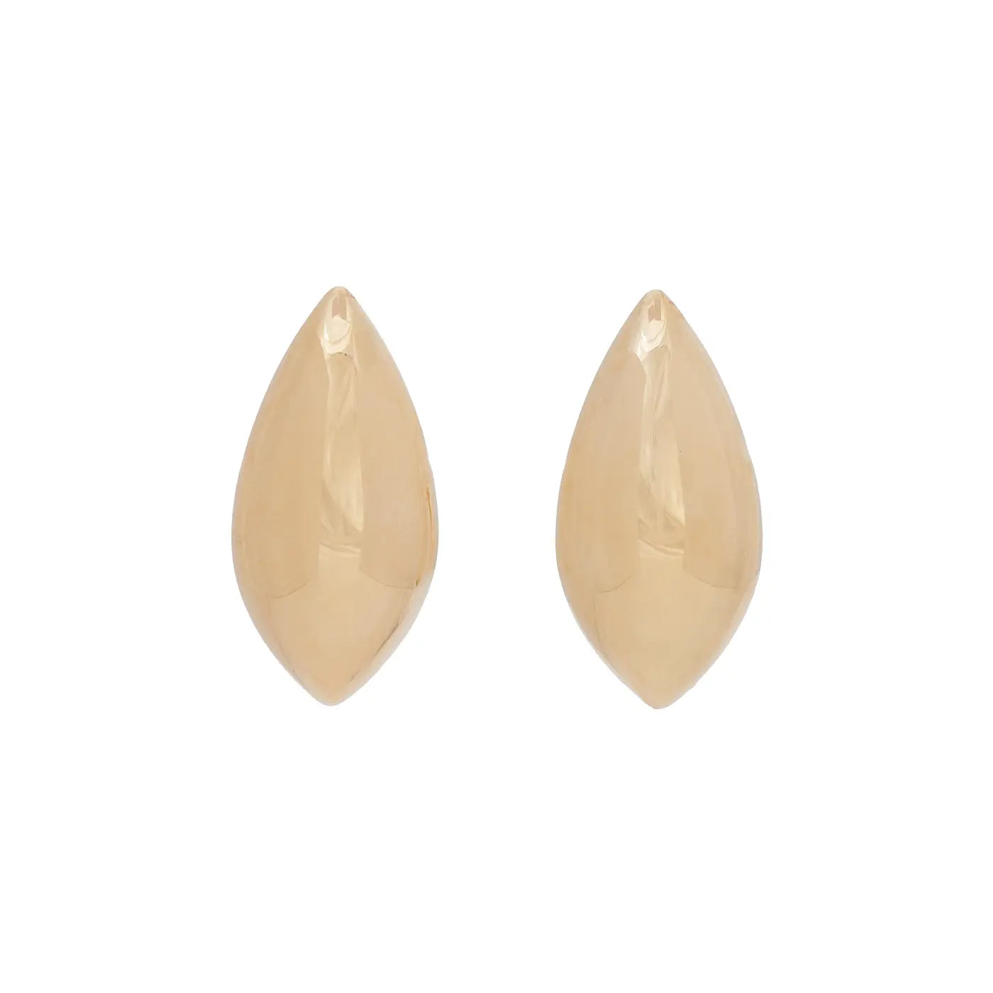 Marquise Dome Earrings | Yellow Gold | Earrings