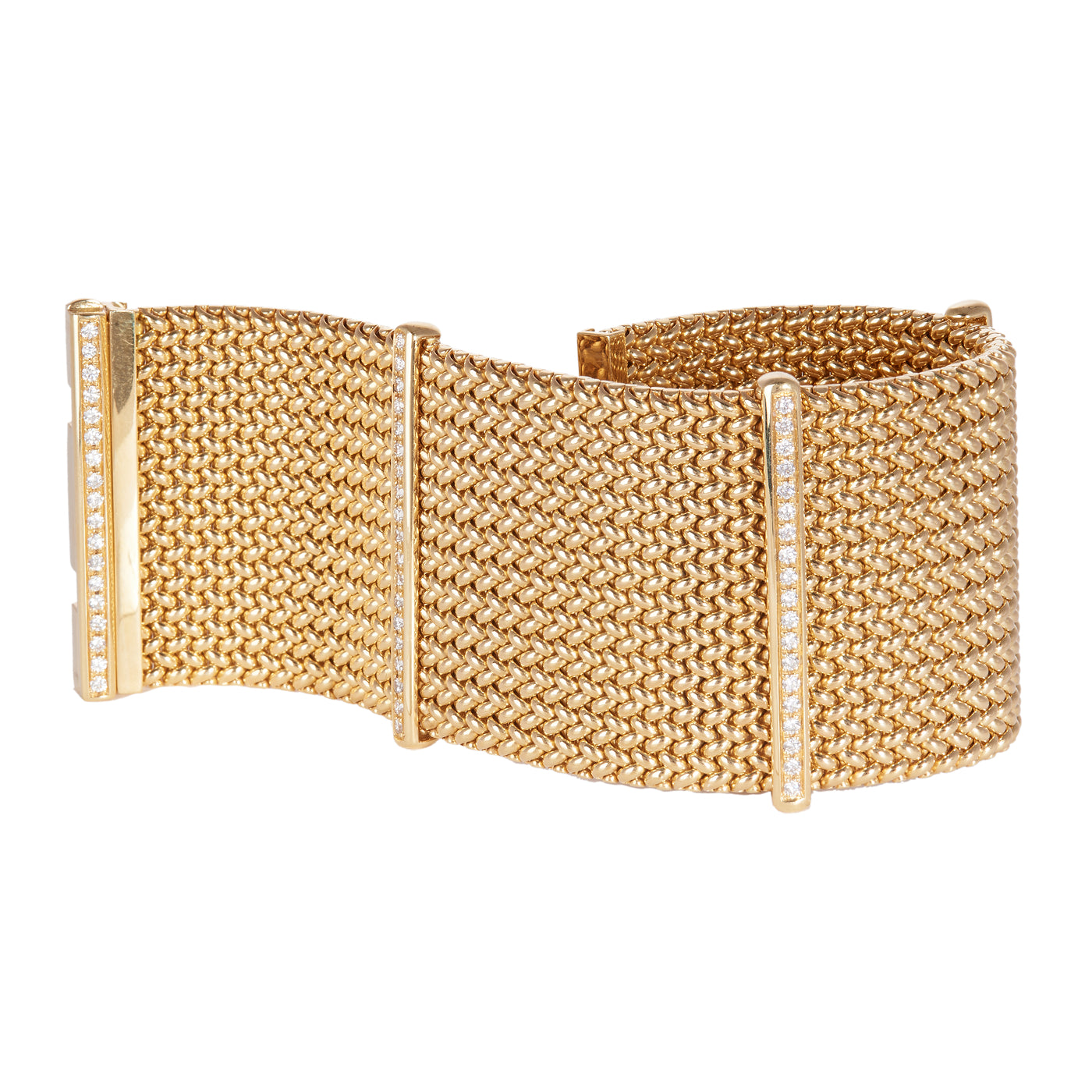 Mesh Diamond Broad Flexible Cuff