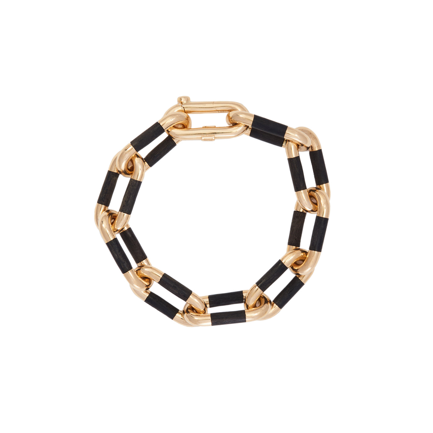Ebony and Gold Link Bracelet