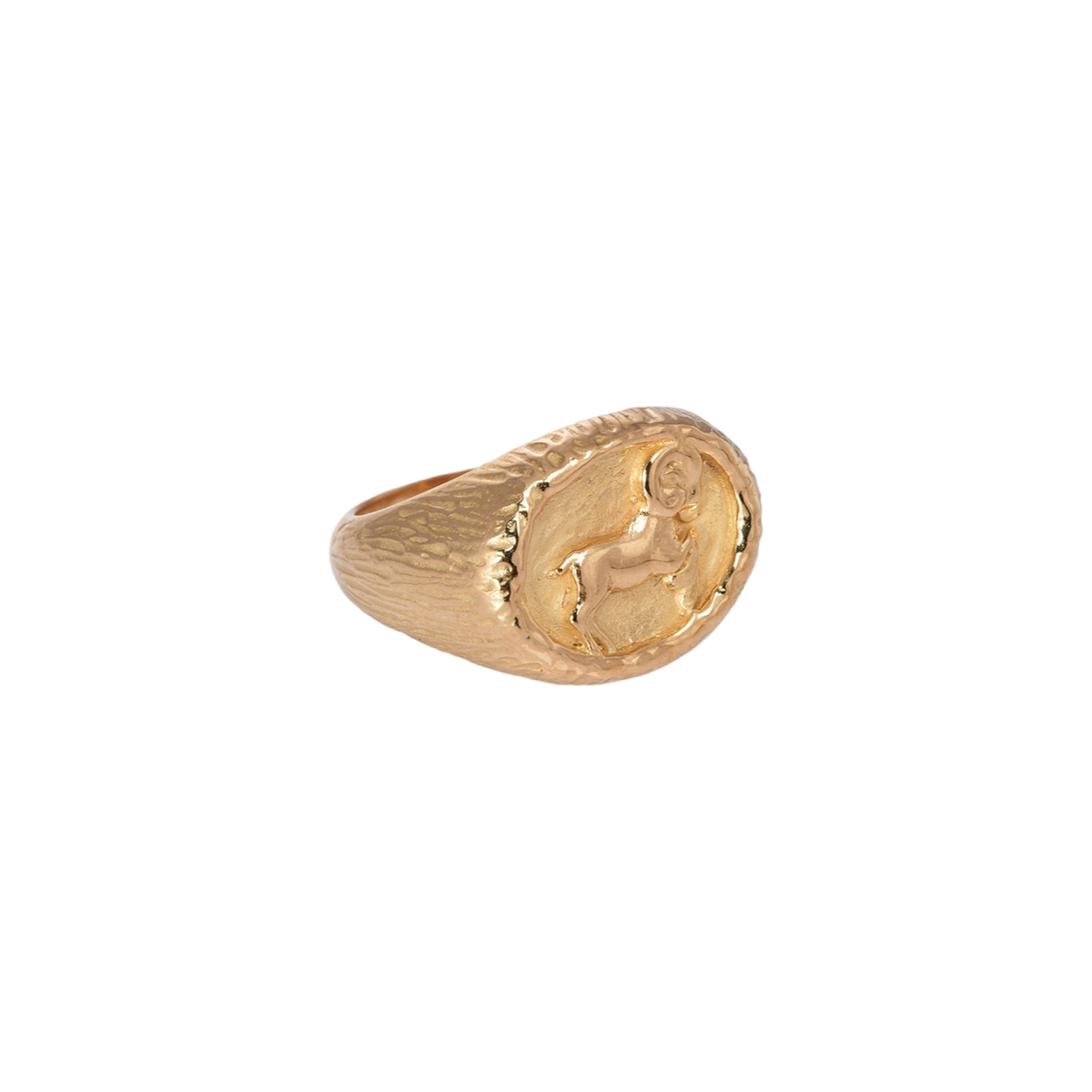 Aries Zodiac Ring in 18k Yellow Gold - Sidney Garber