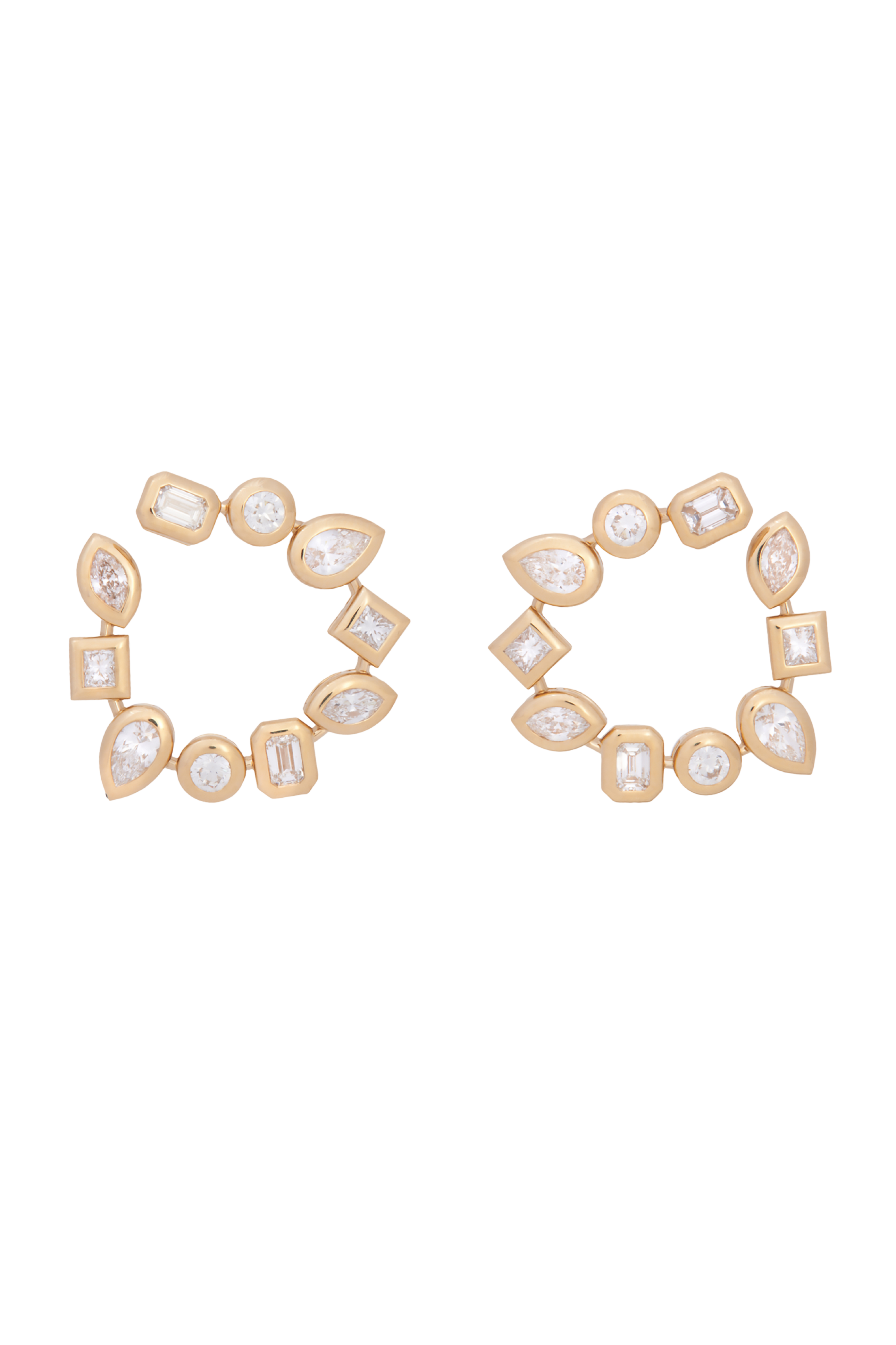 Multi Shape Circle Earrings