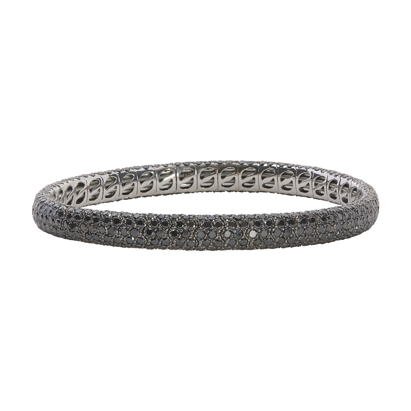Pavé Stretch Bracelet with Black Diamonds | Bracelets