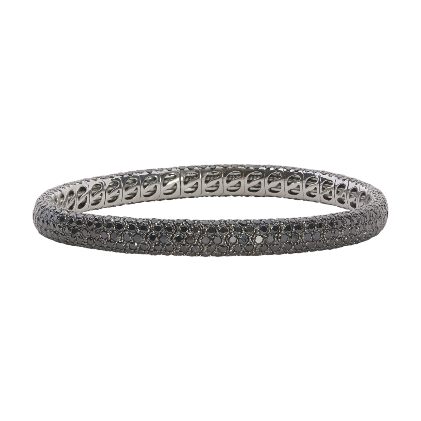 Pavé Stretch Bracelet with Black Diamonds | Bracelets