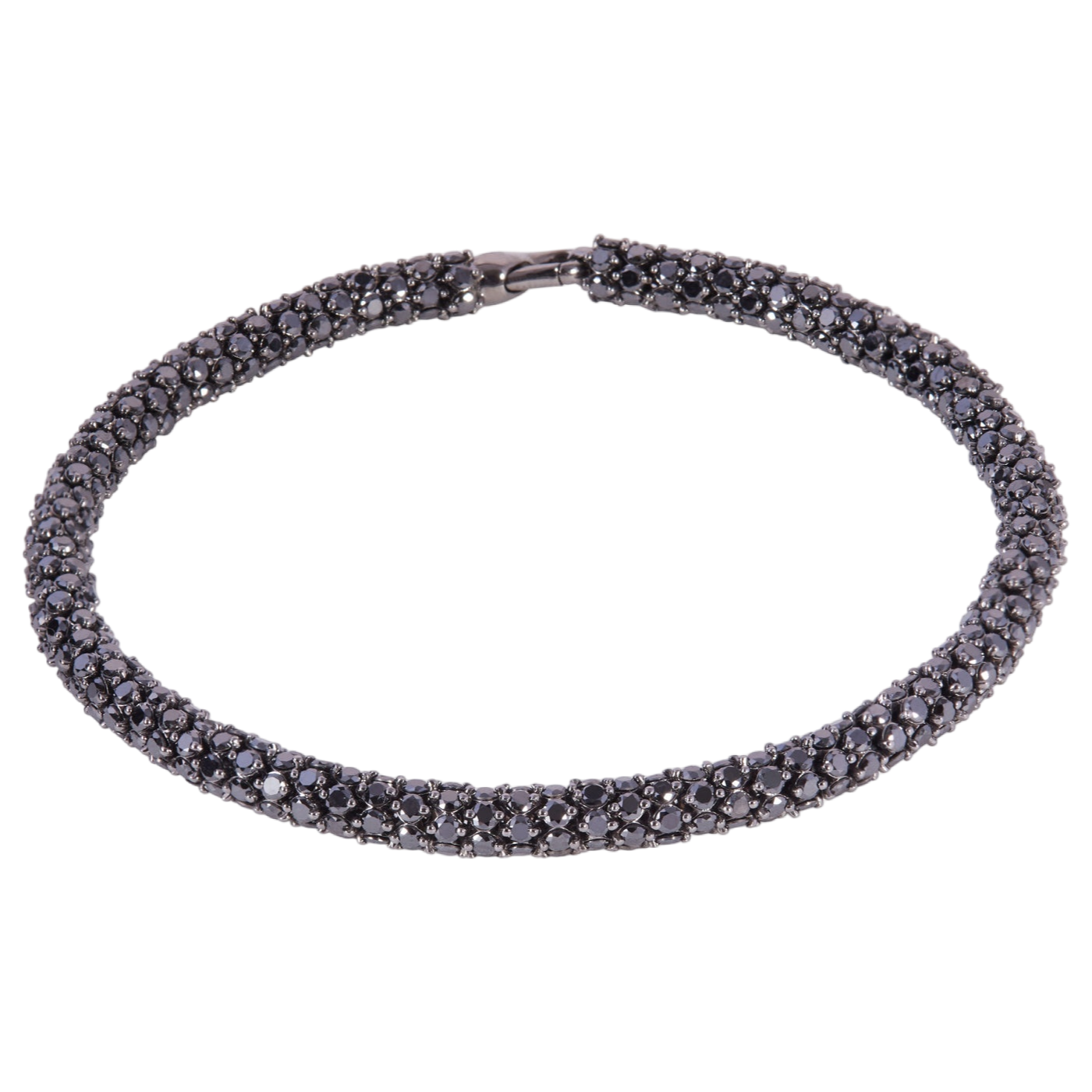 Rope Bracelet with Black Diamonds | White Gold with Black Diamond | Bracelets
