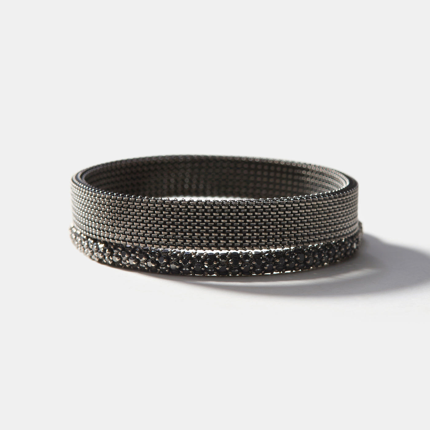 Rope Bracelet with Black Diamonds | White Gold with Black Diamond | Bracelets