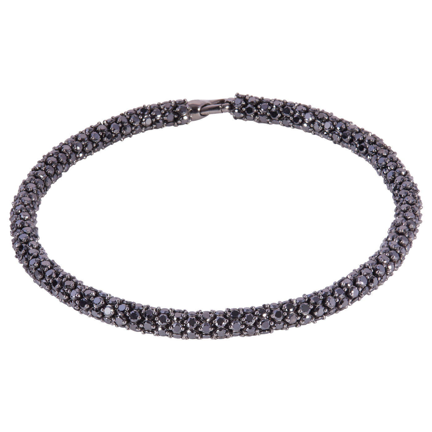 Rope Bracelet with Black Diamonds | White Gold with Black Diamond | Bracelets