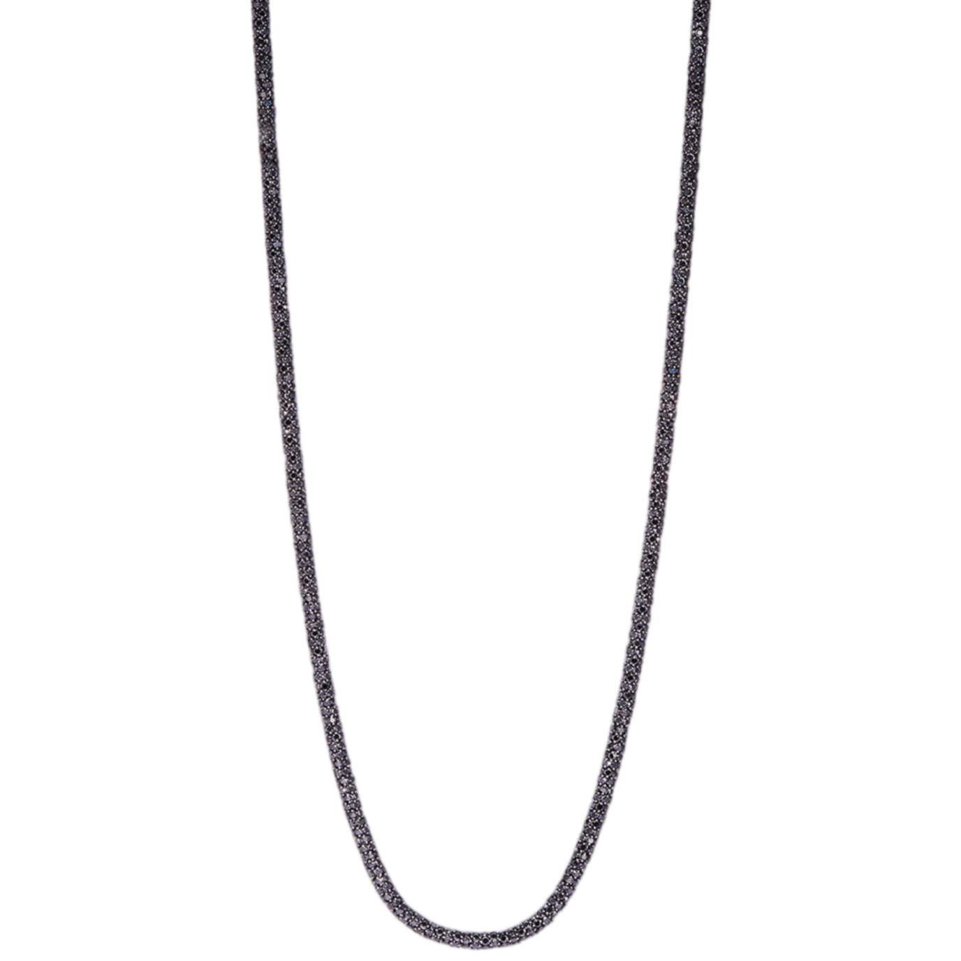 Rope Necklace with Black Diamonds | White Gold with Black Diamonds / 36 in (91.5 cm) | Necklaces
