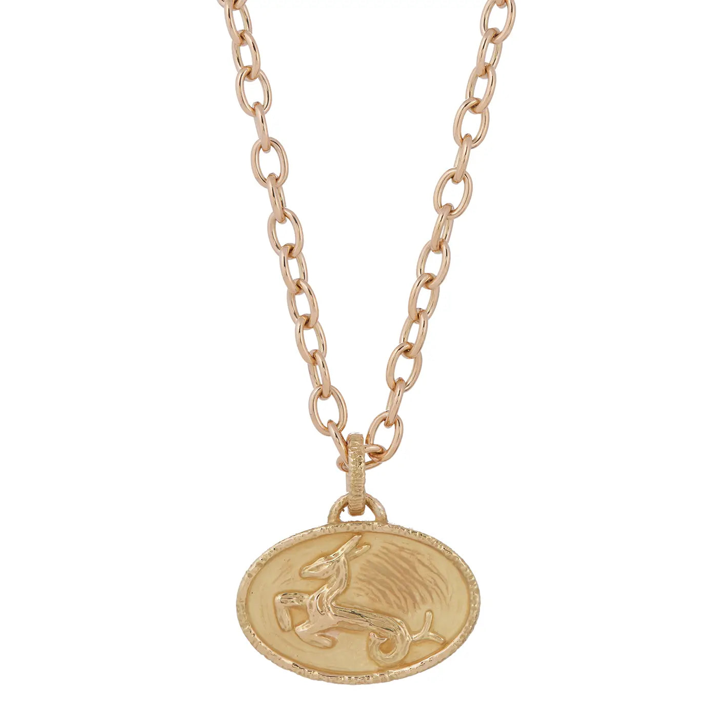 Capricorn Pendant with Diamonds | Yellow Gold / Regular | Zodiacs