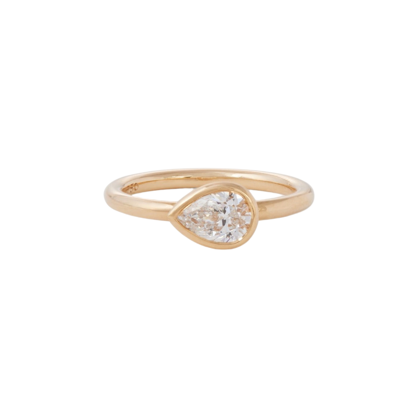 Carey Ring with Diamond | Yellow Gold | Rings