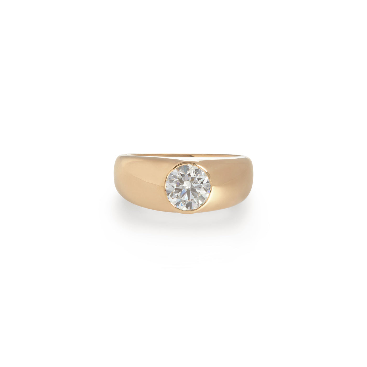 Chevalier Ring with Diamond | Yellow Gold | Rings