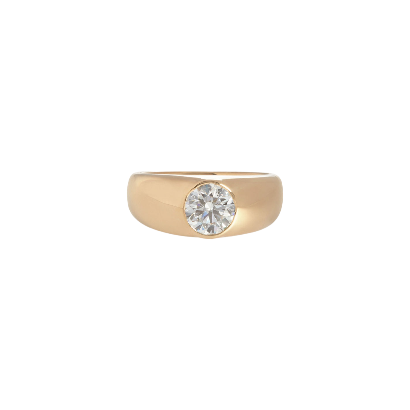 Chevalier Ring with Diamond | Yellow Gold | Rings