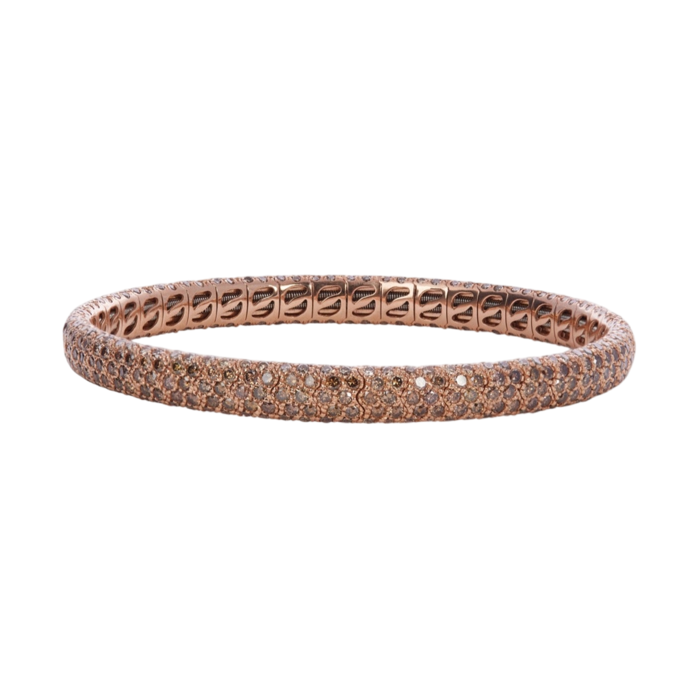 Pavé Stretch Bracelet with Cognac Diamonds | Bracelets Bracelets