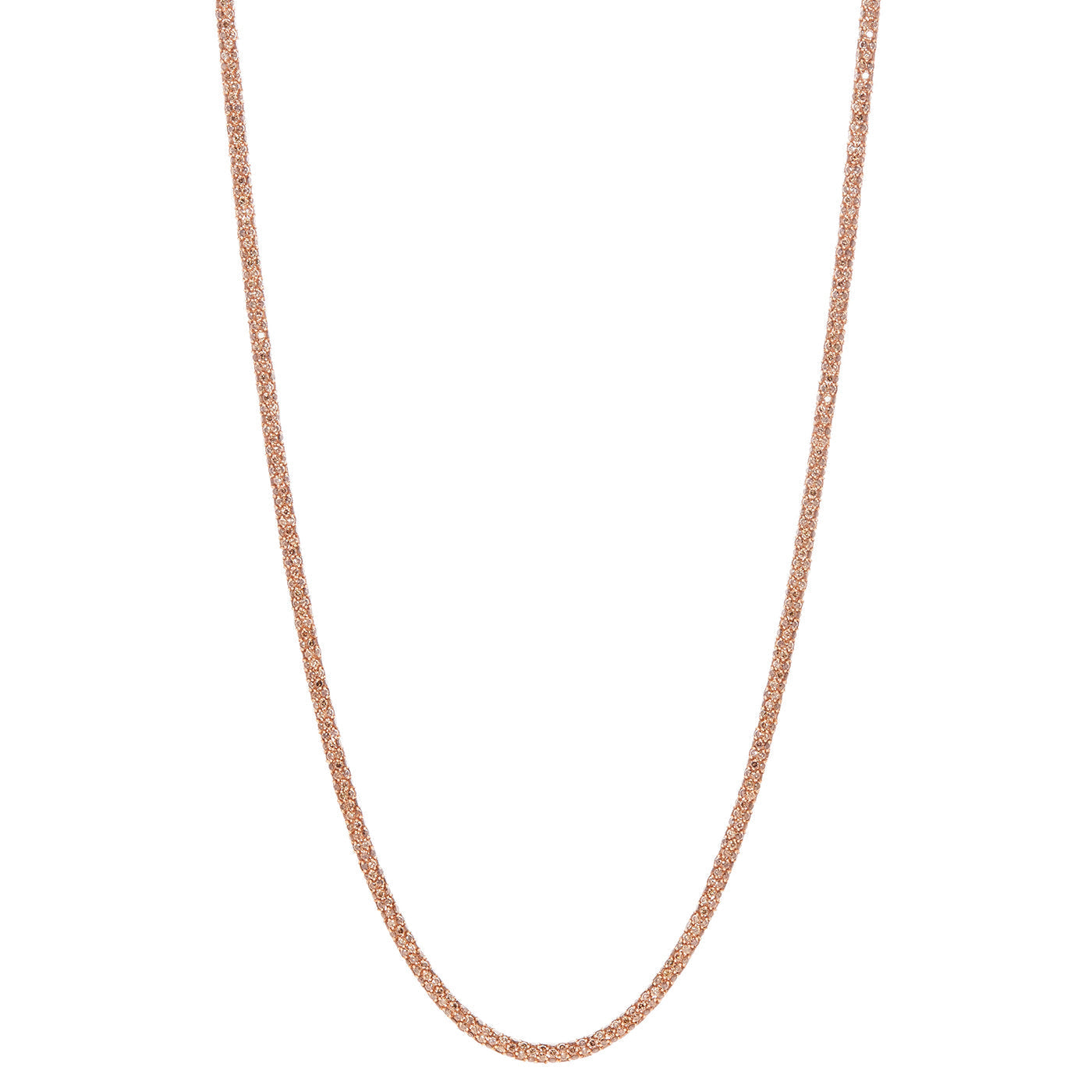 Rope Necklace with Cognac Diamonds | Rose Gold with Cognac Diamonds / 36 in (91.5 cm) | Necklaces