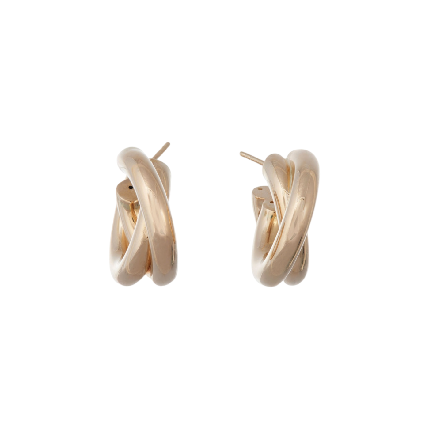 Intertwined Hoop Earrings | Yellow Gold / 1.2 in (3 cm) | Earrings